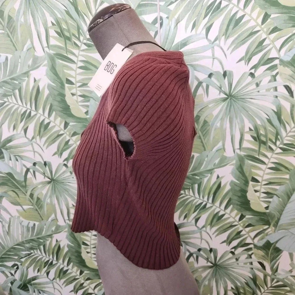 Women's BDG Urban Outfitters Brown Cotton Crop Top - Picture 2 of 4